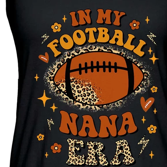 In My Football Nana Era Football Leopard Family Matching Ladies Essential Flowy Tank