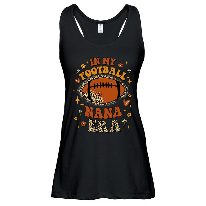 In My Football Nana Era Football Leopard Family Matching Ladies Essential Flowy Tank