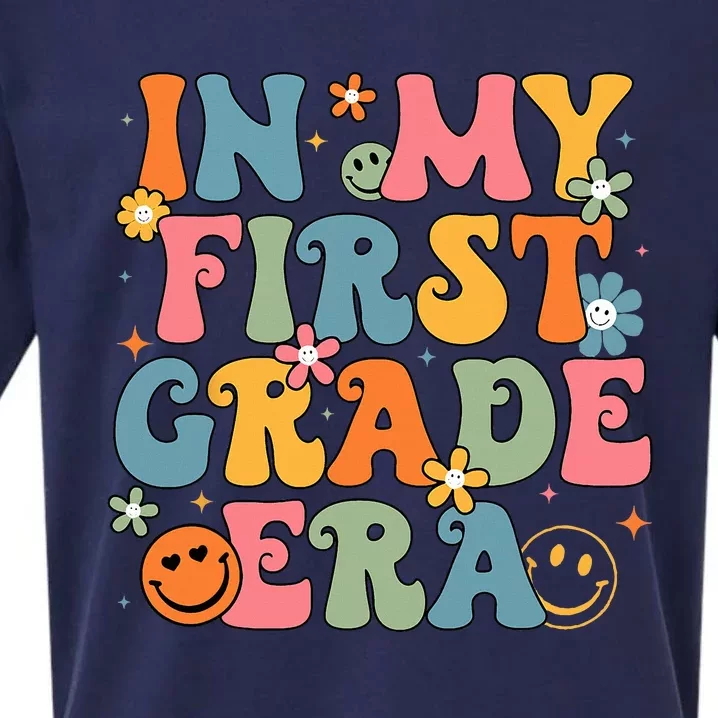 In My First Grade Era Back To School 1st Grade Teacher Team Sueded Cloud Jersey T-Shirt