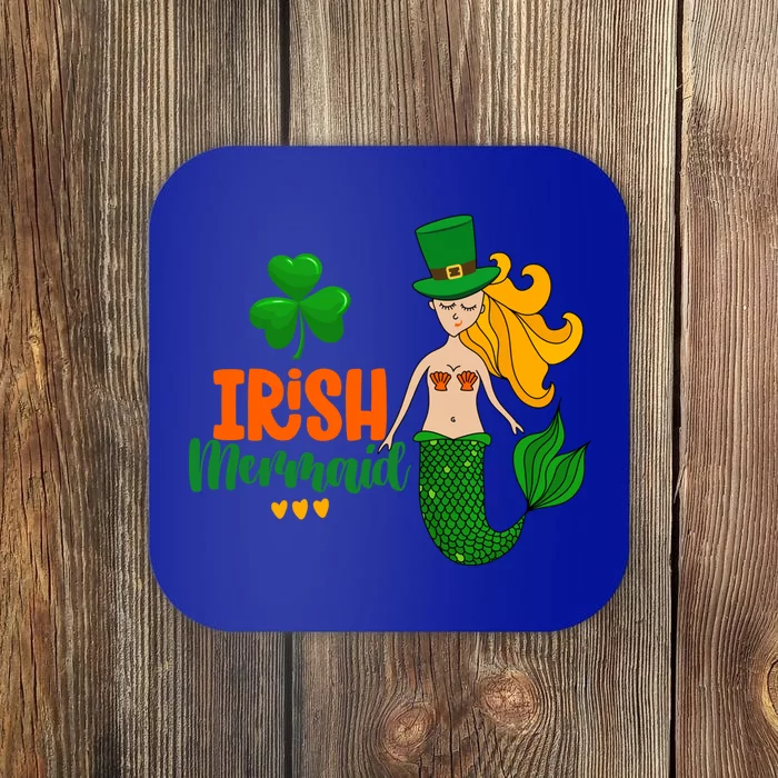 Irish Mermaid Funny Sarcastic St Patrick's Day Leprechaun Gift Coaster