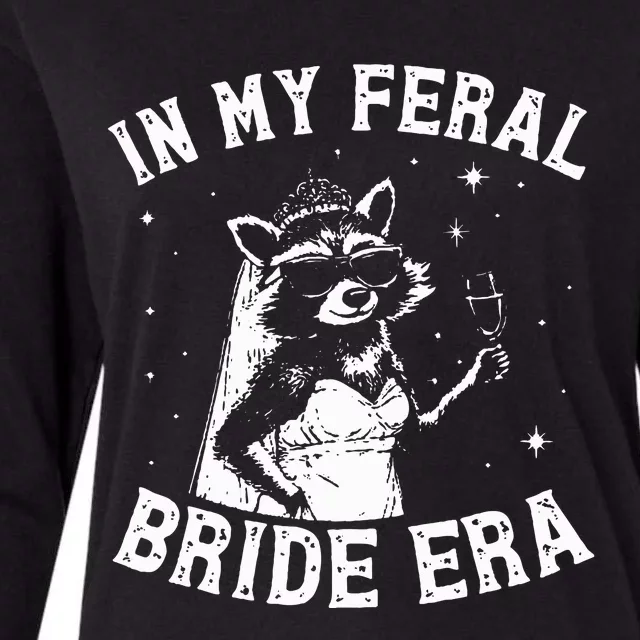 In My Feral Bride Era Raccoon Womens Cotton Relaxed Long Sleeve T-Shirt