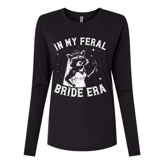 In My Feral Bride Era Raccoon Womens Cotton Relaxed Long Sleeve T-Shirt