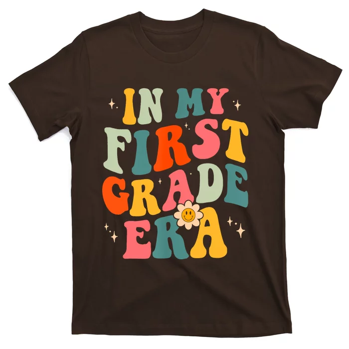 In My First Grade Era 1st Grade Teacher Groovy Retro T-Shirt