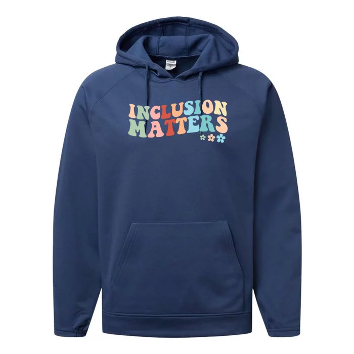 Inclusion Matters Floral Love Acceptance Performance Fleece Hoodie