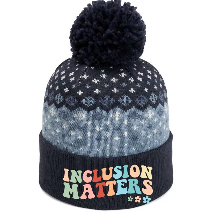 Inclusion Matters Floral Love Acceptance The Baniff Cuffed Pom Beanie