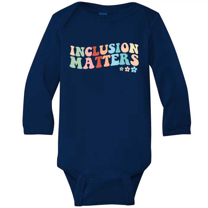 Inclusion Matters Floral Love Acceptance Baby Long Sleeve Bodysuit