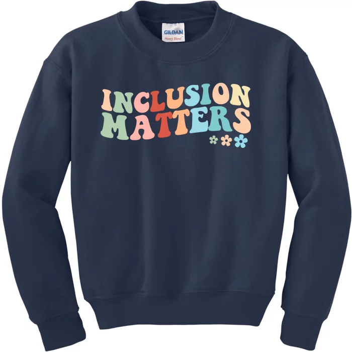 Inclusion Matters Floral Love Acceptance Kids Sweatshirt