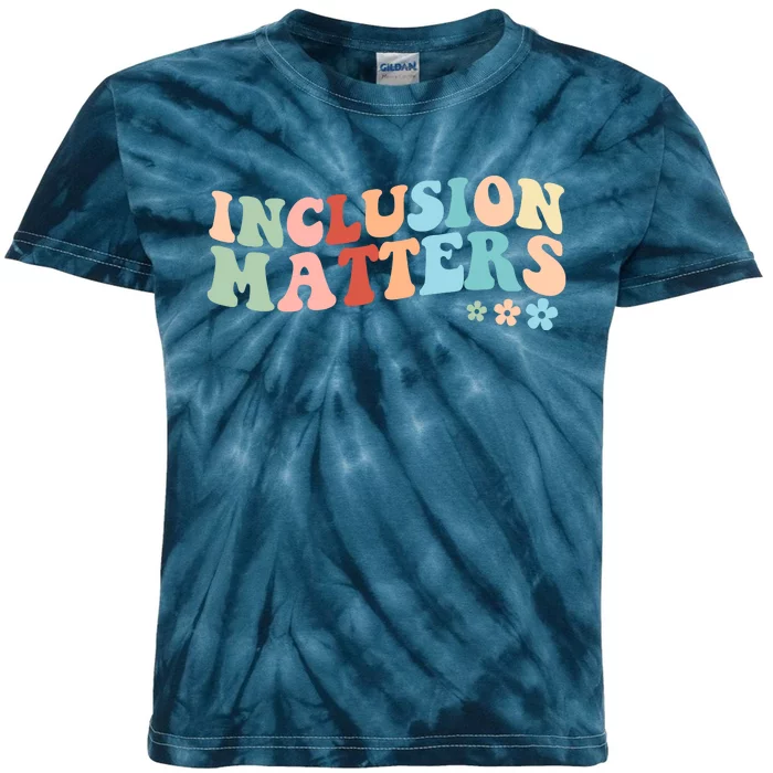 Inclusion Matters Floral Love Acceptance Kids Tie-Dye T-Shirt