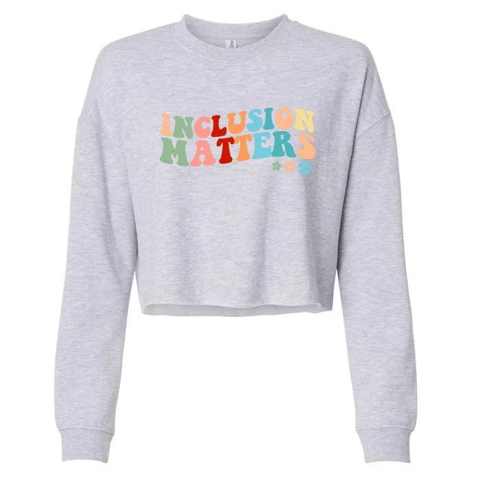 Inclusion Matters Floral Love Acceptance Cropped Pullover Crew