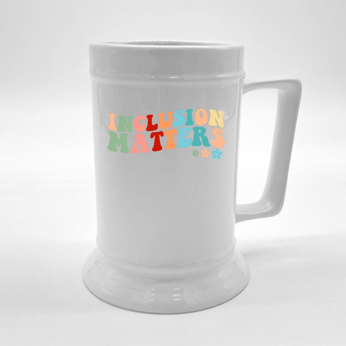 Inclusion Matters Floral Love Acceptance Front & Back Beer Stein