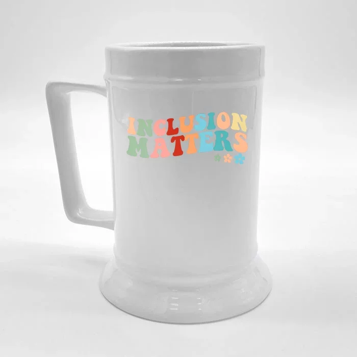 Inclusion Matters Floral Love Acceptance Front & Back Beer Stein