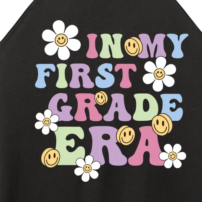 In My First Grade Era Back To School 1st Teacher Groovy Women’s Perfect Tri Rocker Tank