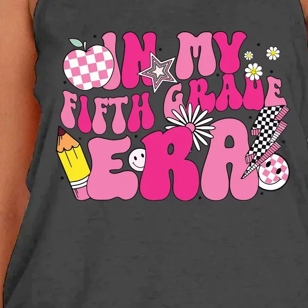 In My Fifth Grade Era Back To School 5th Grade Women's Knotted Racerback Tank