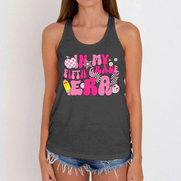 In My Fifth Grade Era Back To School 5th Grade Women's Knotted Racerback Tank