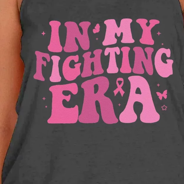 In My Fighting Era Breast Cancer Awareness Support Squad Women's Knotted Racerback Tank