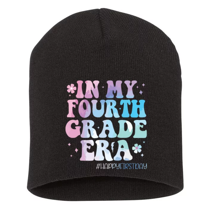 In My Fourth Grade Era Back To School 4th Grade Teacher Short Acrylic Beanie