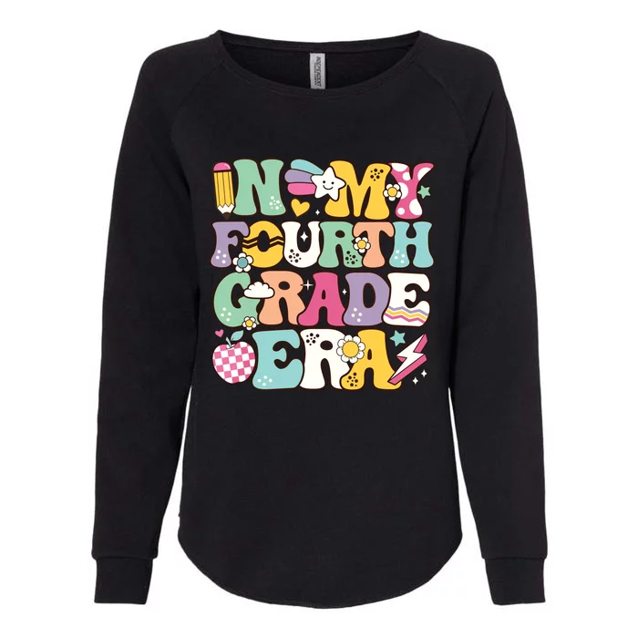 In My Fourth Grade Era Back To School Retro Groovy 4th Grade Womens California Wash Sweatshirt