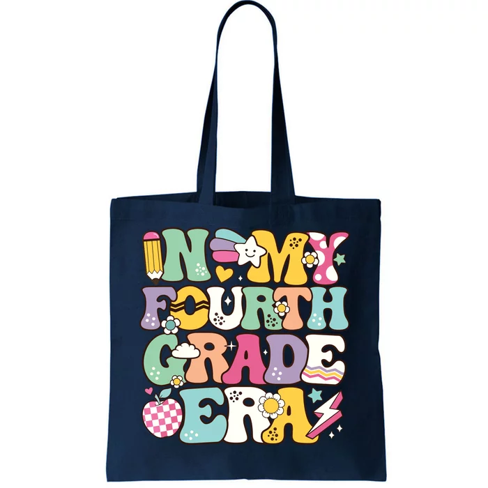 In My Fourth Grade Era Back To School Retro Groovy 4th Grade Tote Bag