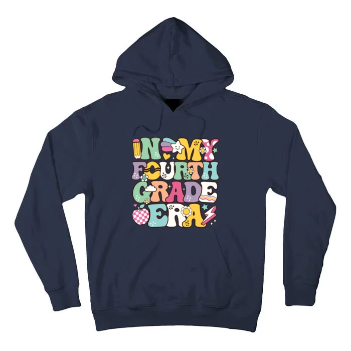 In My Fourth Grade Era Back To School Retro Groovy 4th Grade Tall Hoodie