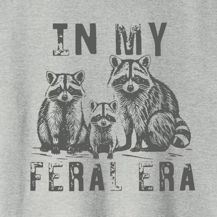 In My Feral Era Racoons Meme Women's Crop Top Tee