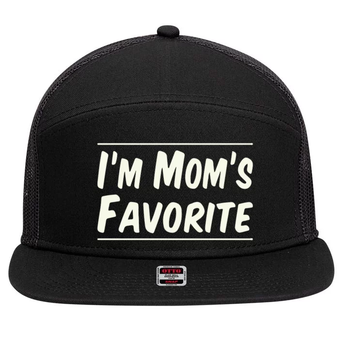 IM MomS Favorite 7 Panel Mesh Trucker Snapback Hat