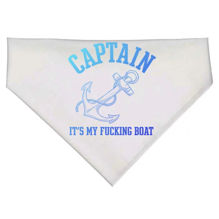 Its My Fucking Boat Yacht Rock Party Boat Captain Gift USA-Made Doggie Bandana