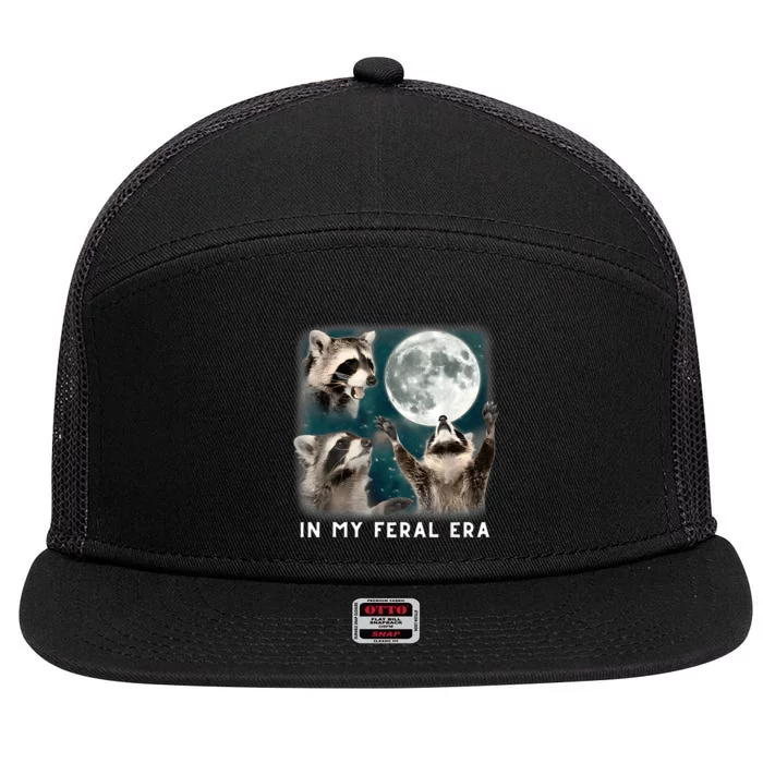 In My Feral Era Raccoon 7 Panel Mesh Trucker Snapback Hat