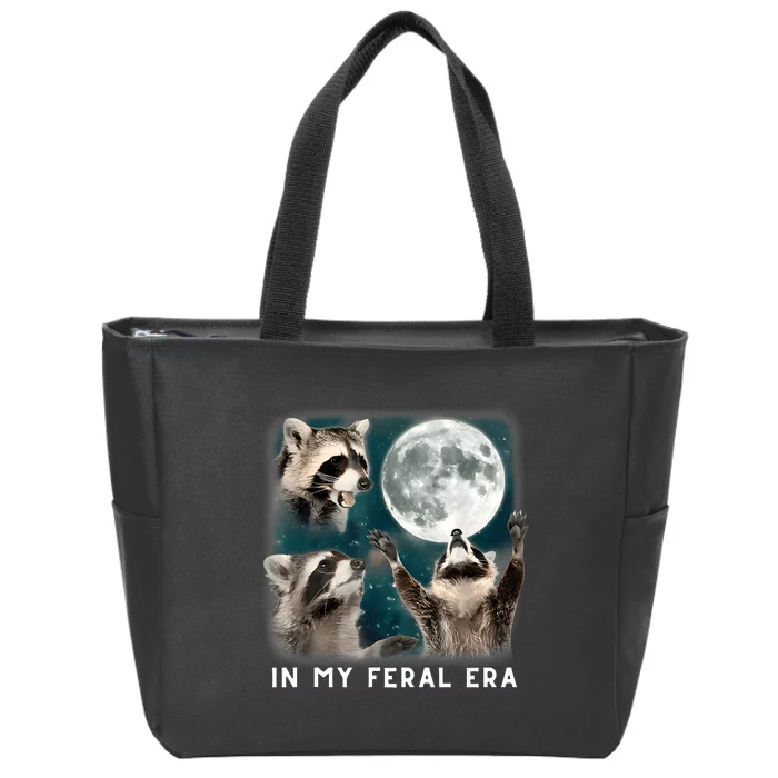 In My Feral Era Raccoon Zip Tote Bag