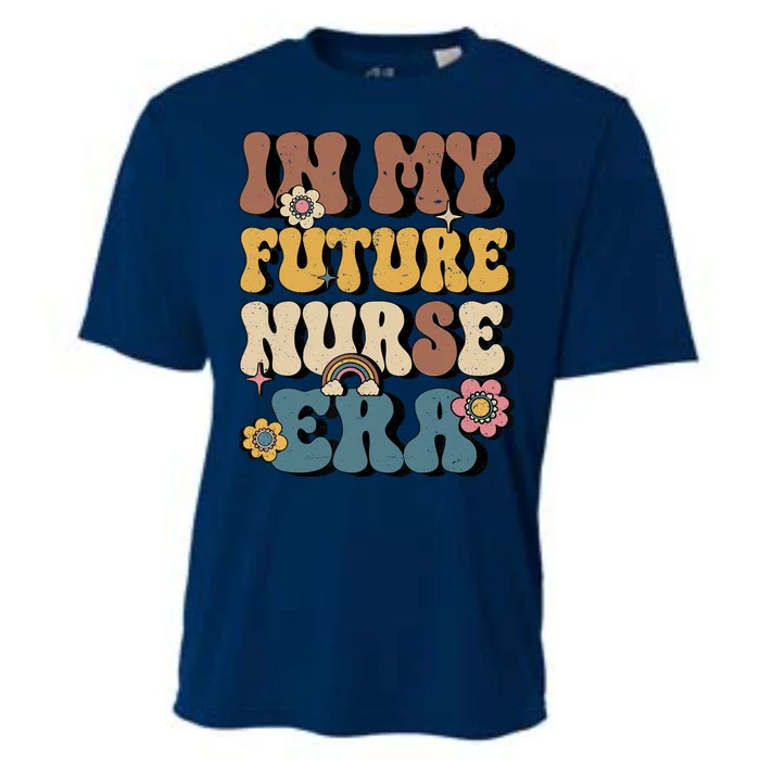 In My Future Nurse Era Groovy Nursing School Student Nurse Cooling Performance Crew T-Shirt