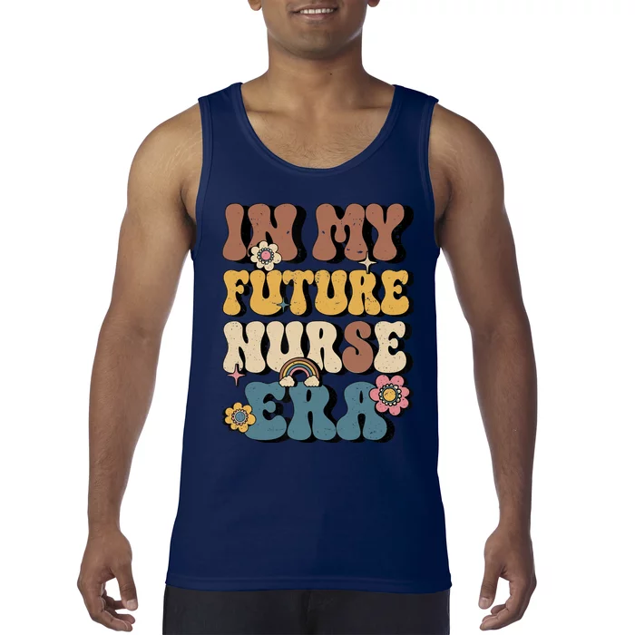 In My Future Nurse Era Groovy Nursing School Student Nurse Tank Top