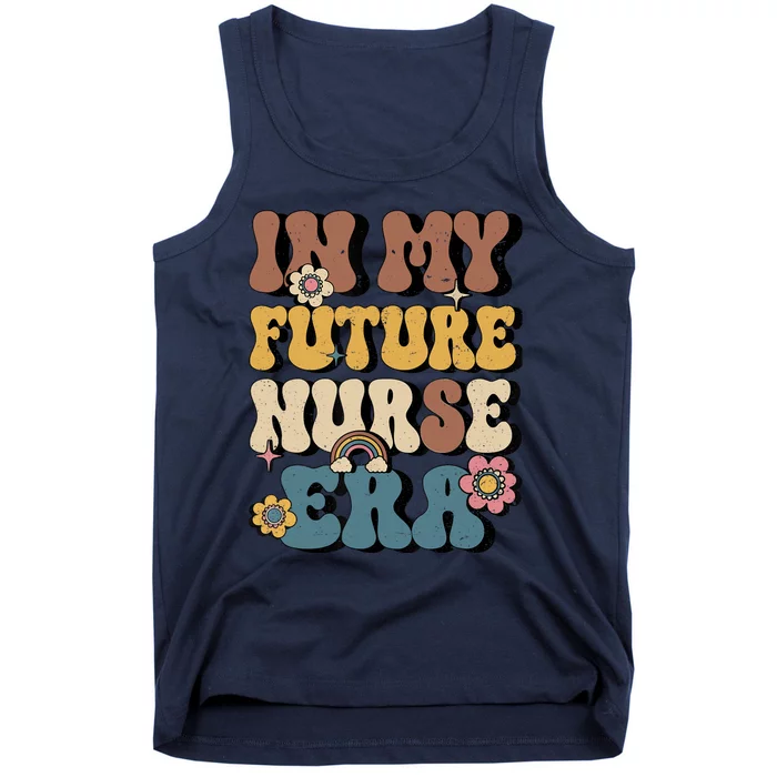 In My Future Nurse Era Groovy Nursing School Student Nurse Tank Top