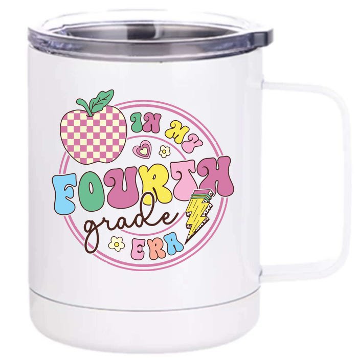 In My Fourth Grade Era Girl Back To School 4th Grade Teacher Front & Back 12oz Stainless Steel Tumbler Cup