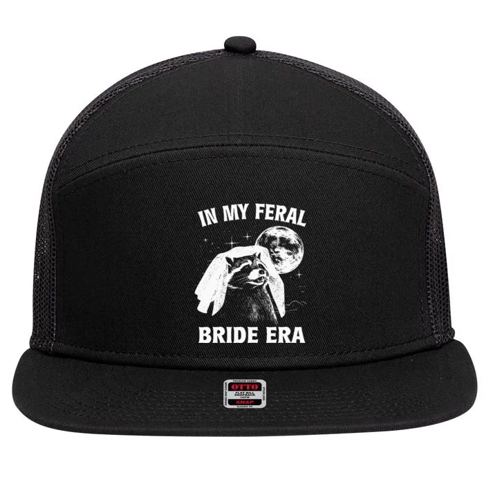 In My Feral Bride Era Raccoon 7 Panel Mesh Trucker Snapback Hat