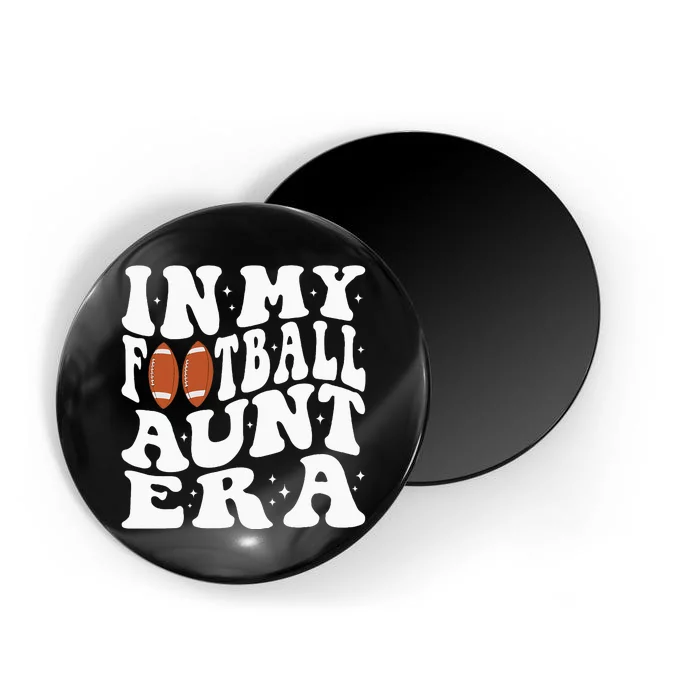 In My Football Aunt Era Groovy Football Auntie Christmas Magnet