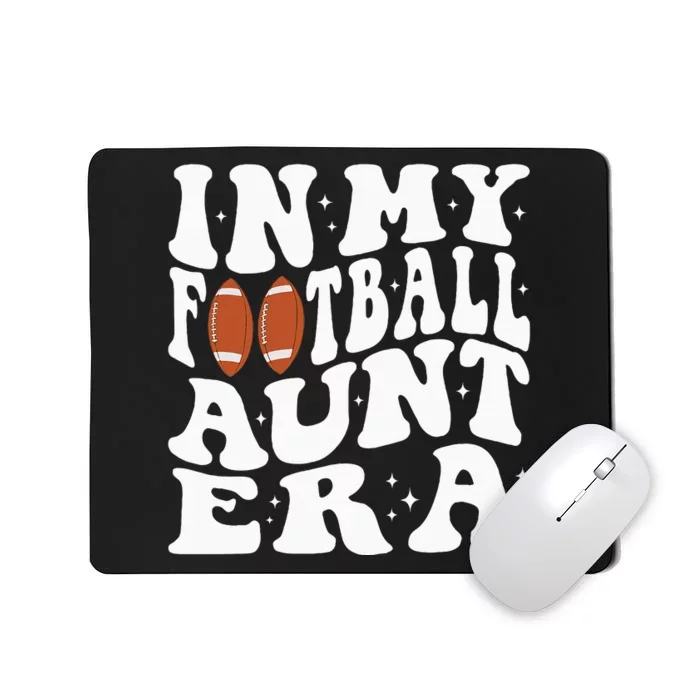 In My Football Aunt Era Groovy Football Auntie Christmas Mousepad