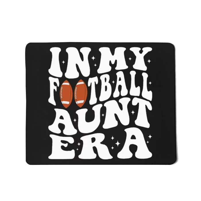 In My Football Aunt Era Groovy Football Auntie Christmas Mousepad