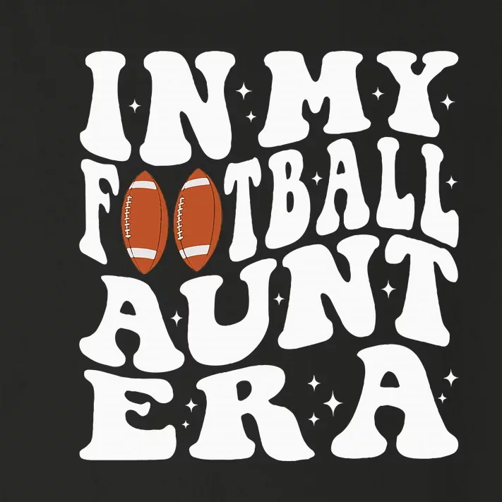 In My Football Aunt Era Groovy Football Auntie Christmas Toddler Long Sleeve Shirt