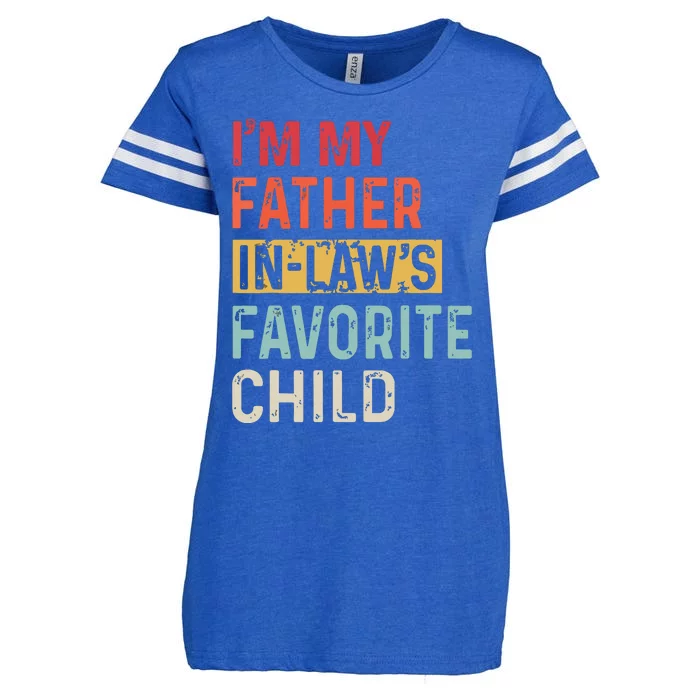 Im My Father In Laws Favorite Child Funny Fathers Day Gift Enza Ladies Jersey Football T-Shirt