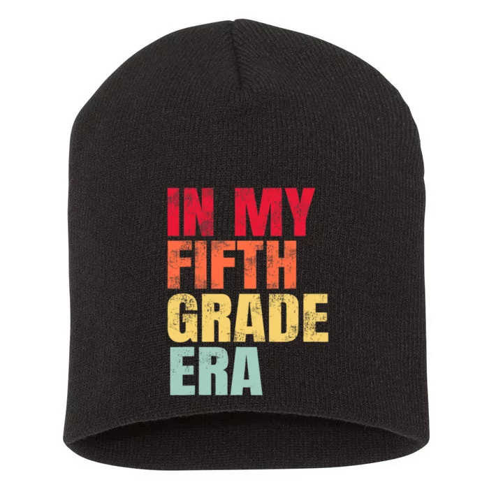 In My Fifth Grade Era Vintage Back To School Teacher Short Acrylic Beanie