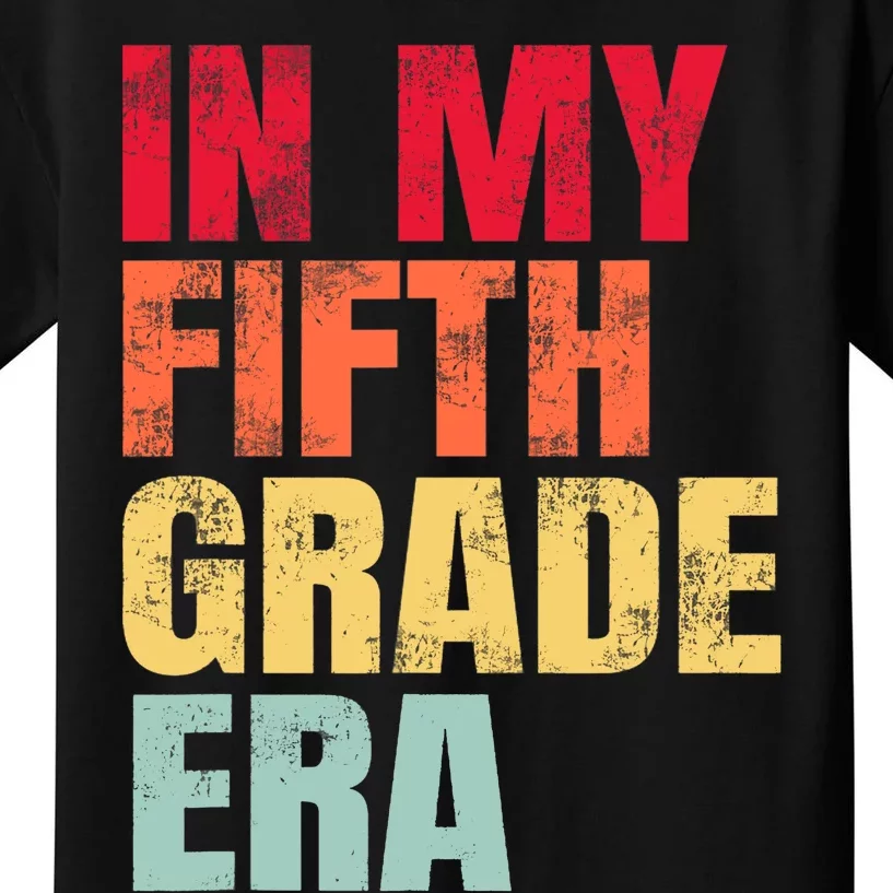 In My Fifth Grade Era Vintage Back To School Teacher Kids T-Shirt