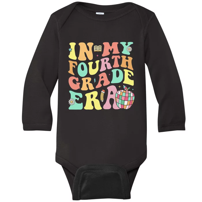 In My Fourth Grade Era 4th Grade Back To School Baby Long Sleeve Bodysuit