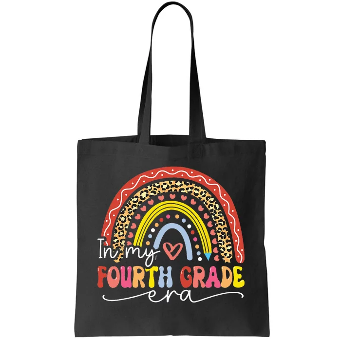 In My Fourth Grade Era Back To School First Day Rainbow Tote Bag