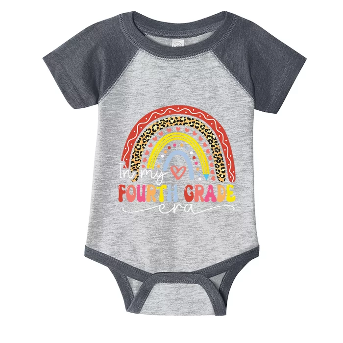 In My Fourth Grade Era Back To School First Day Rainbow Infant Baby Jersey Bodysuit