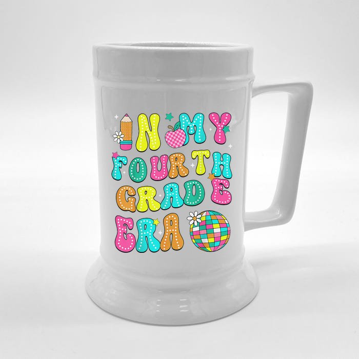 In My Fourth Grade Era 4th Grade Teacher Back To School Front & Back Beer Stein