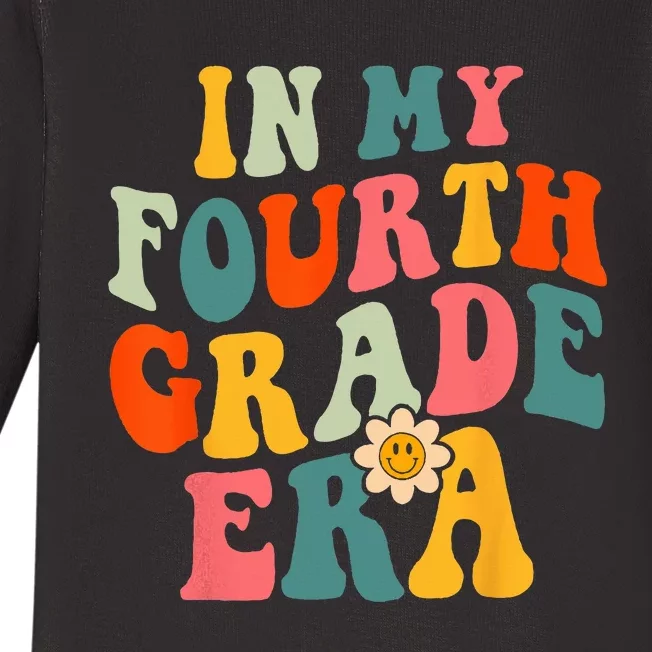 In My Fourth Grade Era 4th Grade Teacher Groovy Retro Baby Long Sleeve Bodysuit