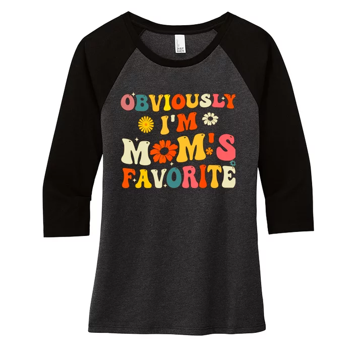 Im Moms Favorite Funny Favorite Sondaughter Child Women's Tri-Blend 3/4-Sleeve Raglan Shirt