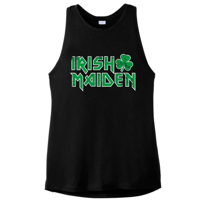 Irish Maiden Funny Heavy Rocker Paddy Maeve Beer Maid Craic Ladies Tri-Blend Wicking Tank