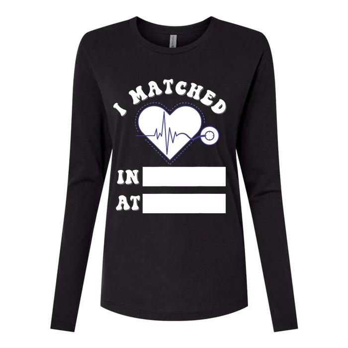 I Matched Future Doctor Physician Residency Match Day Womens Cotton Relaxed Long Sleeve T-Shirt