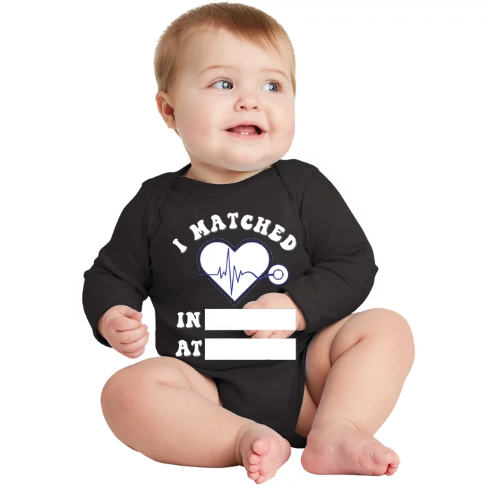 I Matched Future Doctor Physician Residency Match Day Baby Long Sleeve Bodysuit