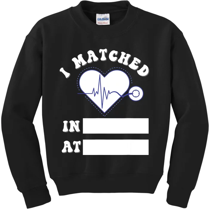 I Matched Future Doctor Physician Residency Match Day Kids Sweatshirt